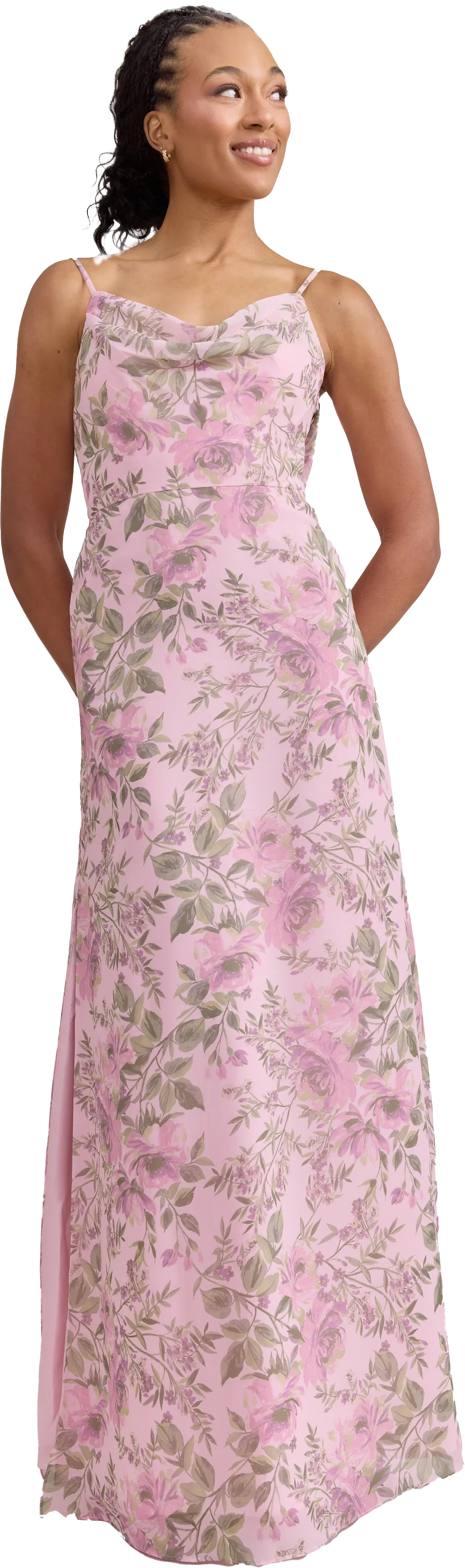 Nadia Chiffon Floral Print Dress | Made To Order