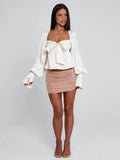 KAVANA MINI SKIRT ROSE GOLD