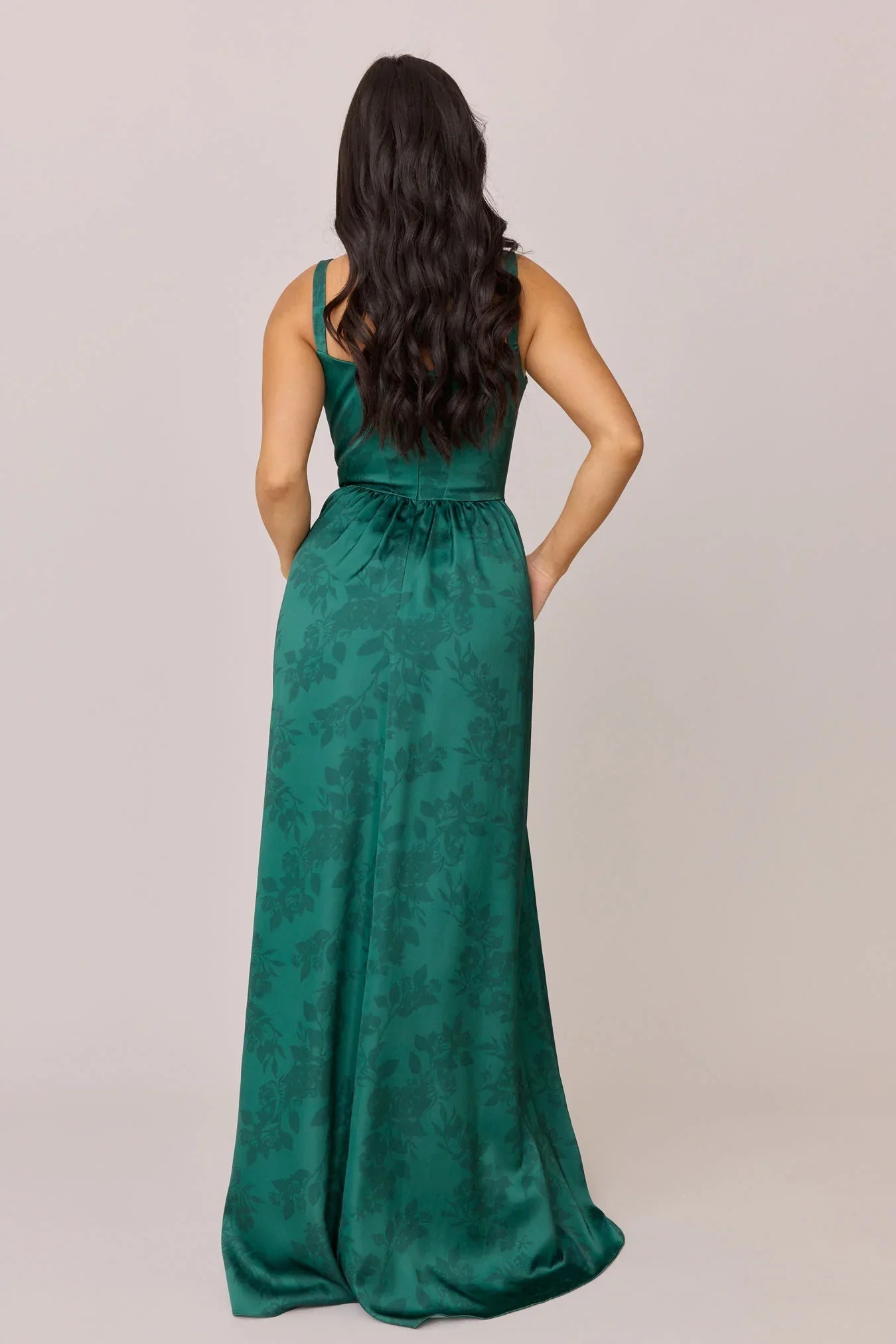 Satin Floral Print Dress | Made To Order