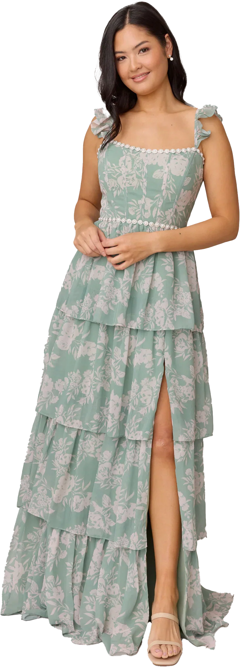 Luxe Chiffon Floral Print Dress | Made To Order