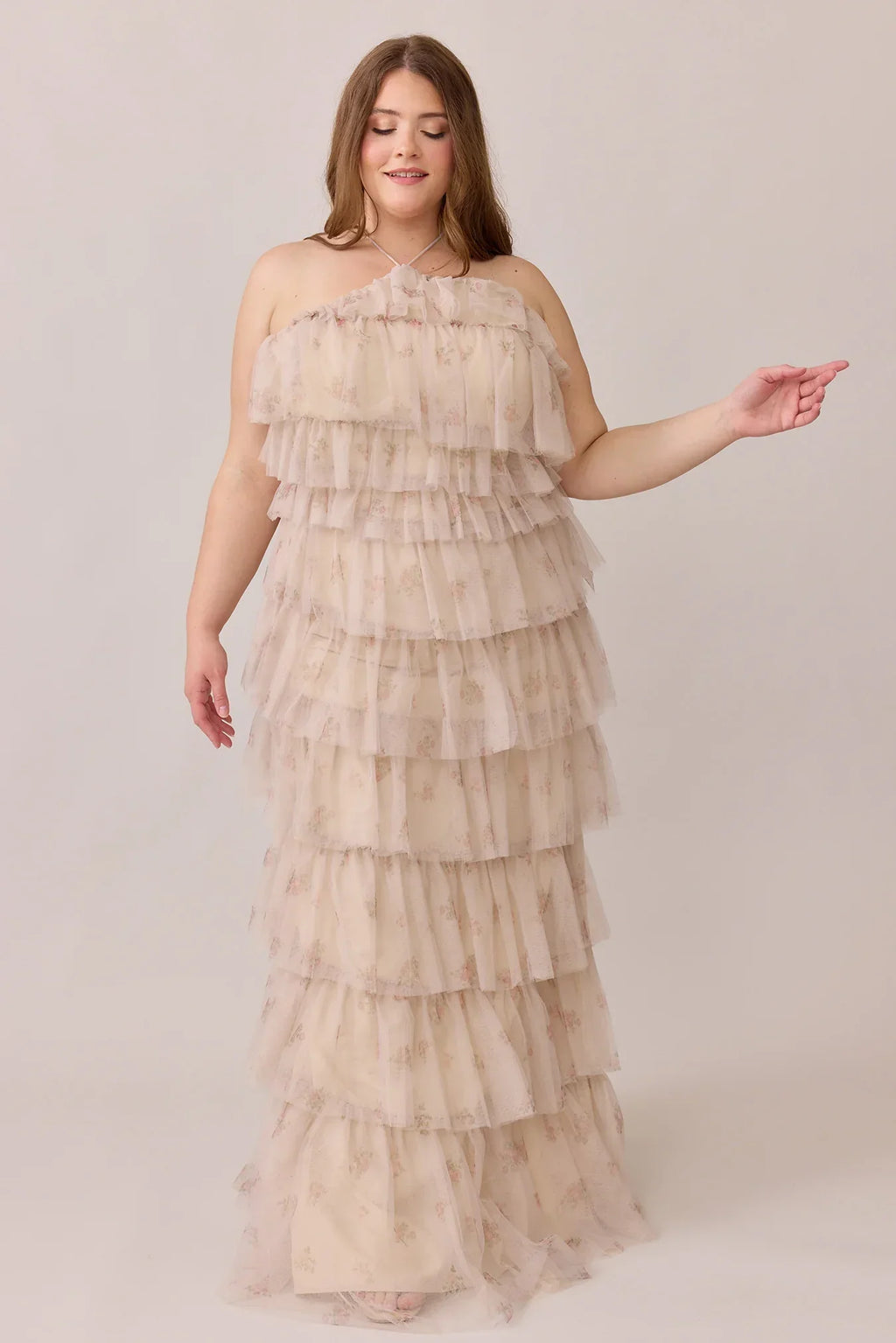 Tulle Floral Print Dress | Made To Order