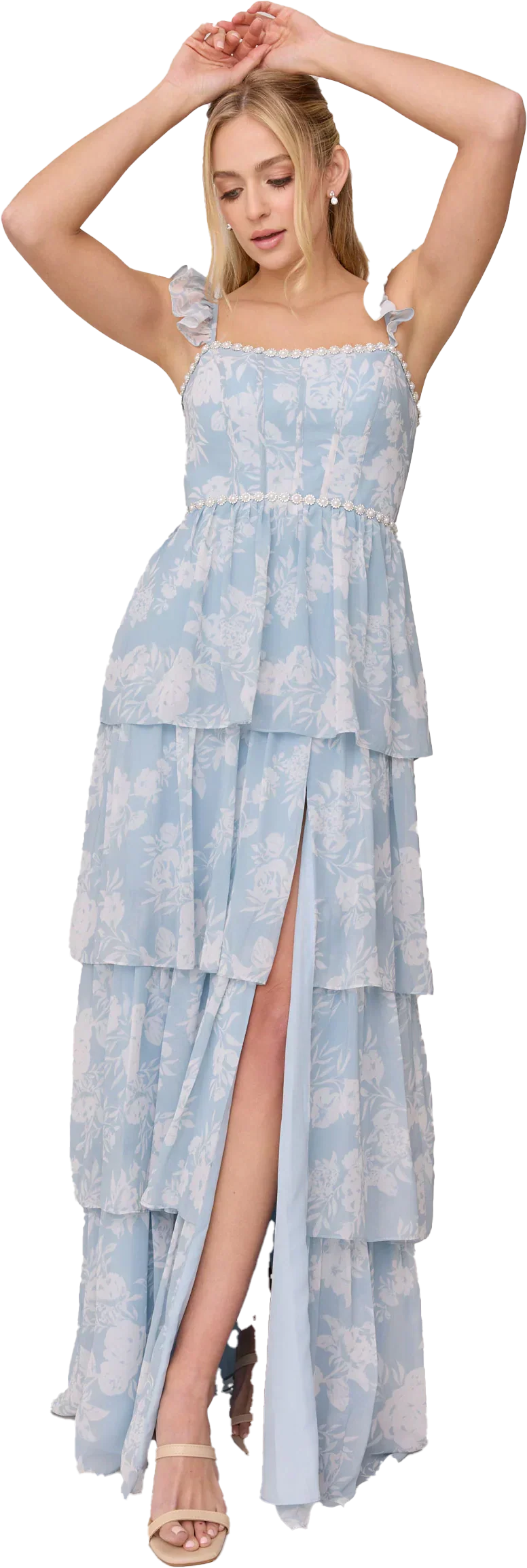 Luxe Chiffon Floral Print Dress | Made To Order