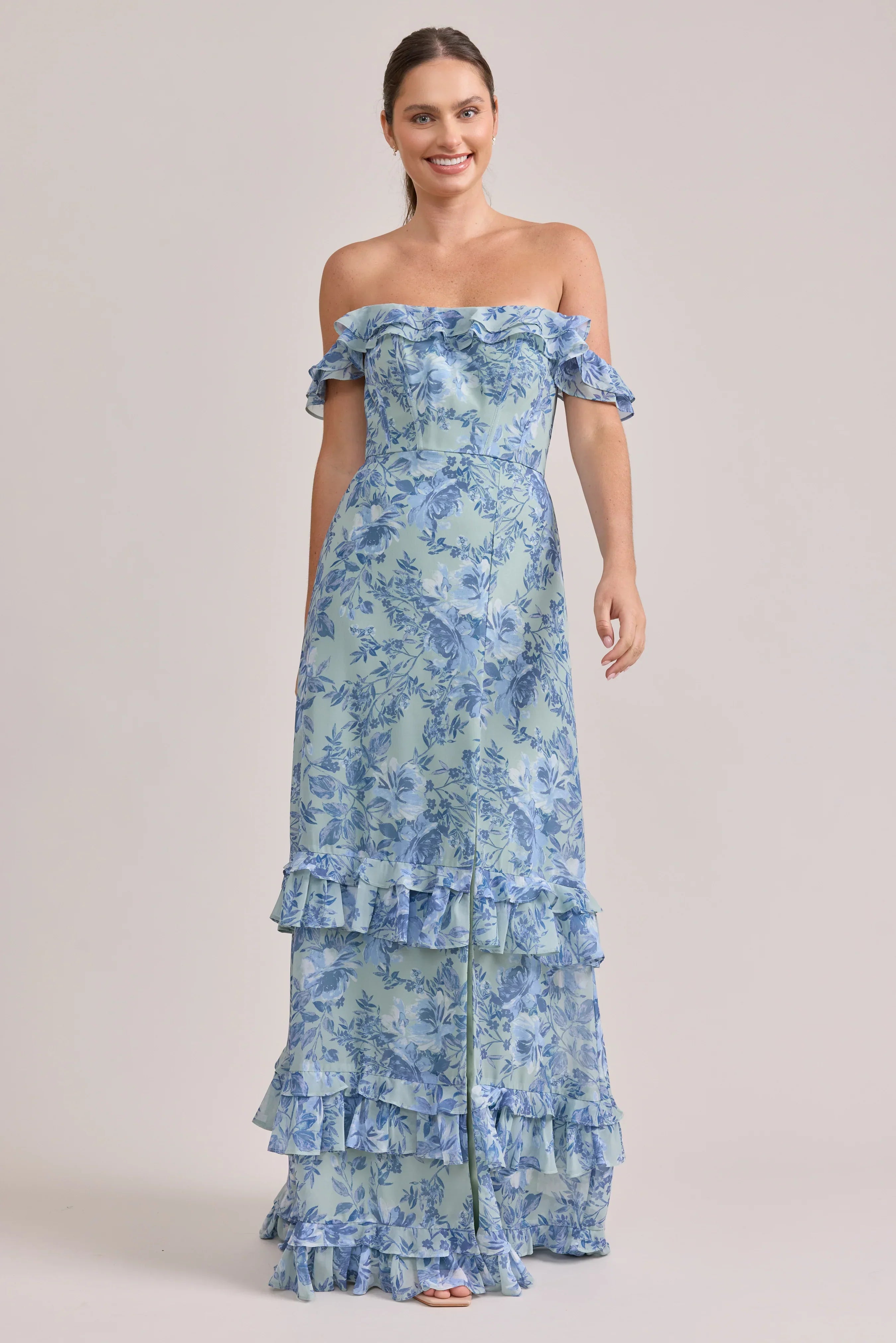 Shea Chiffon Floral Print Dress | Made To Order