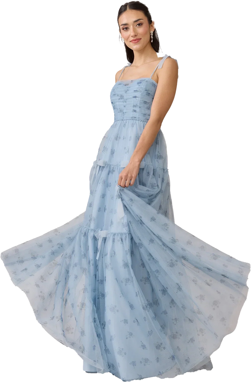 Tulle Floral Print Dress | Made To Order