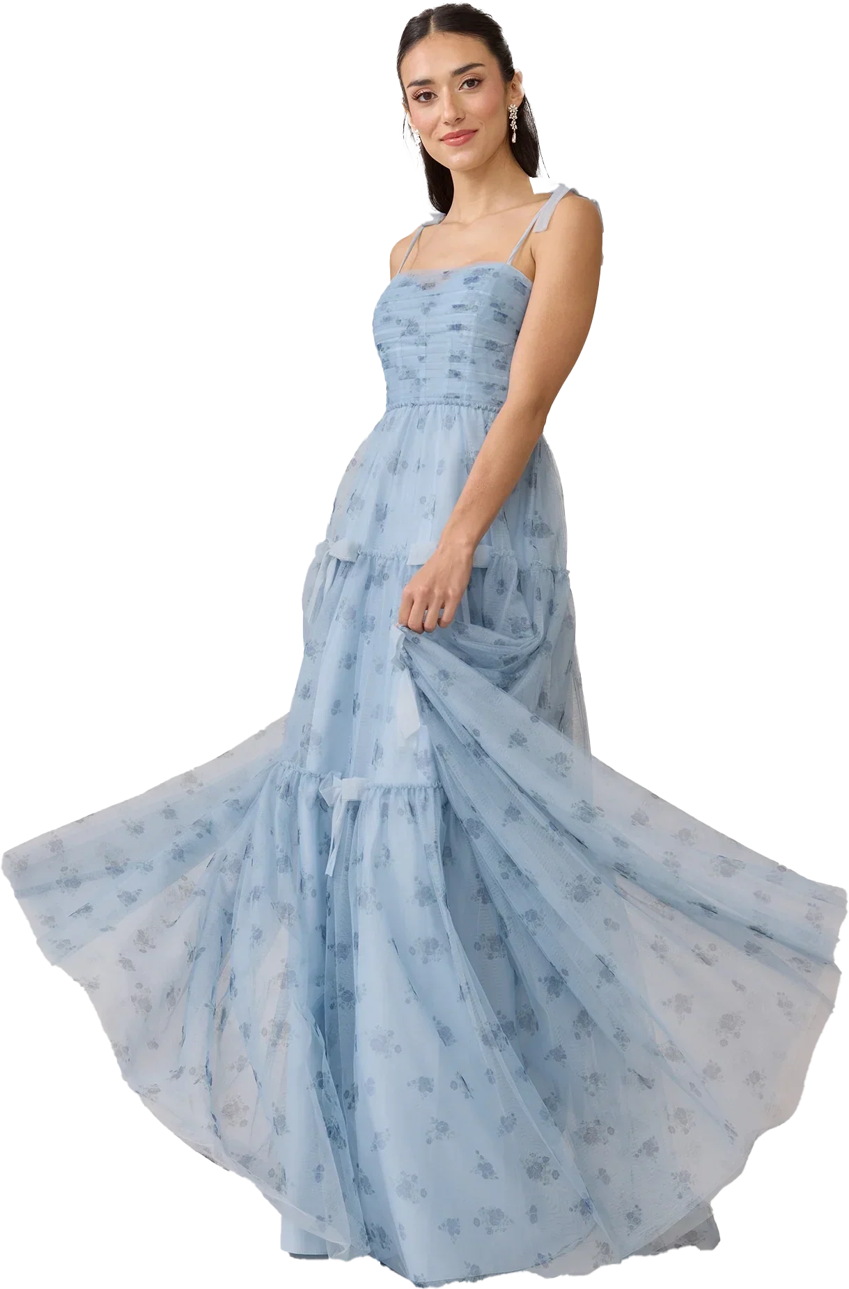 Tulle Floral Print Dress | Made To Order