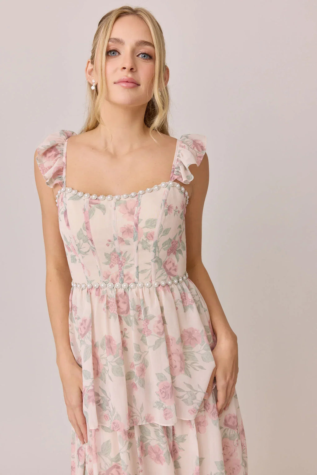 Luxe Chiffon Floral Print Dress | Made To Order