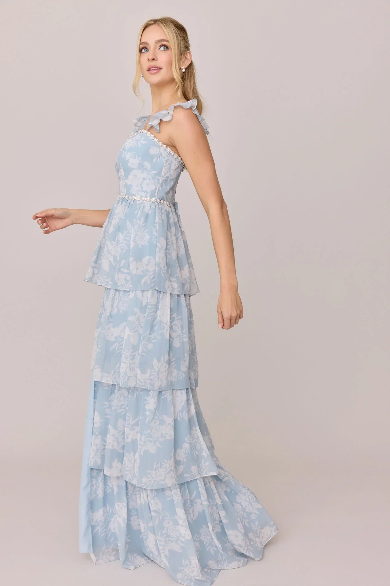 Luxe Chiffon Floral Print Dress | Made To Order