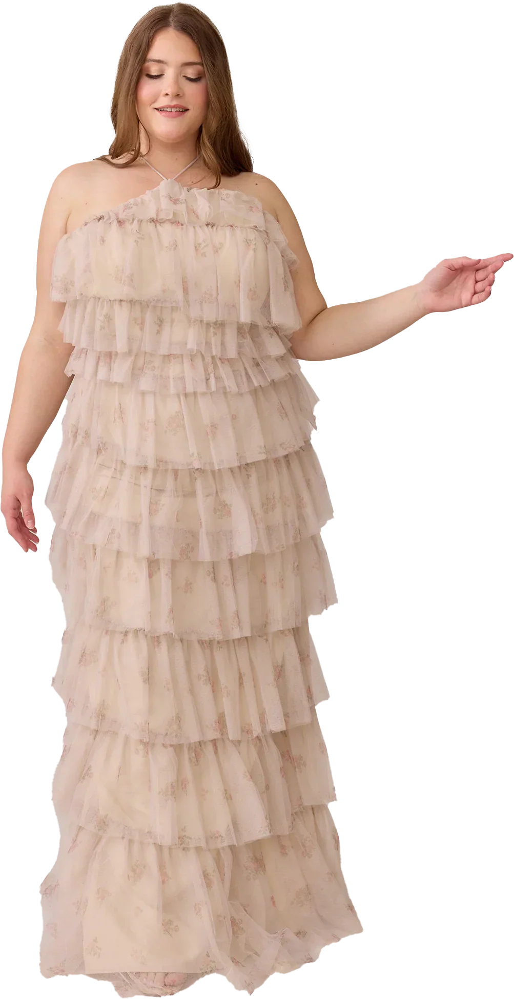Tulle Floral Print Dress | Made To Order