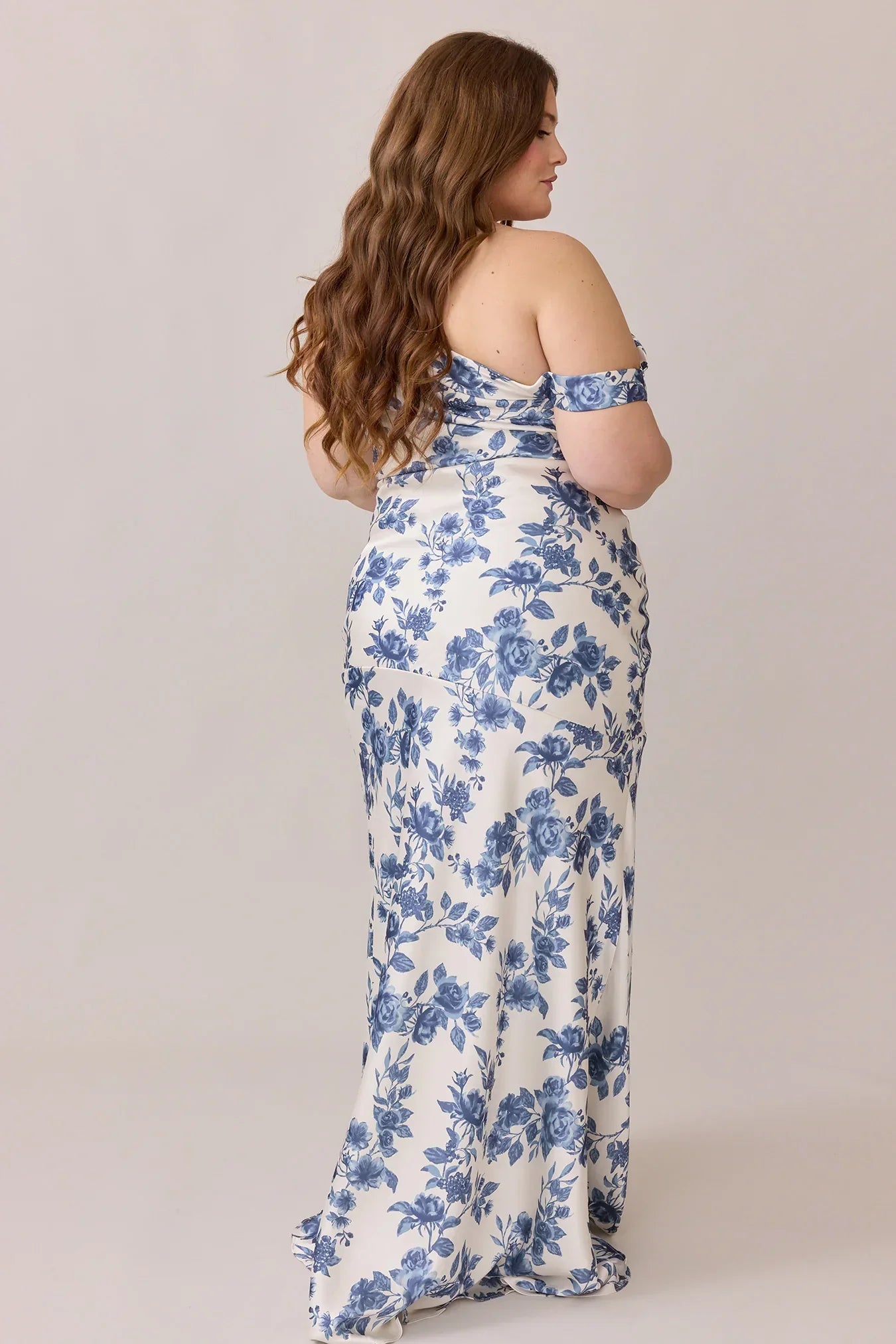 Satin Floral Print Dress | Made To Order