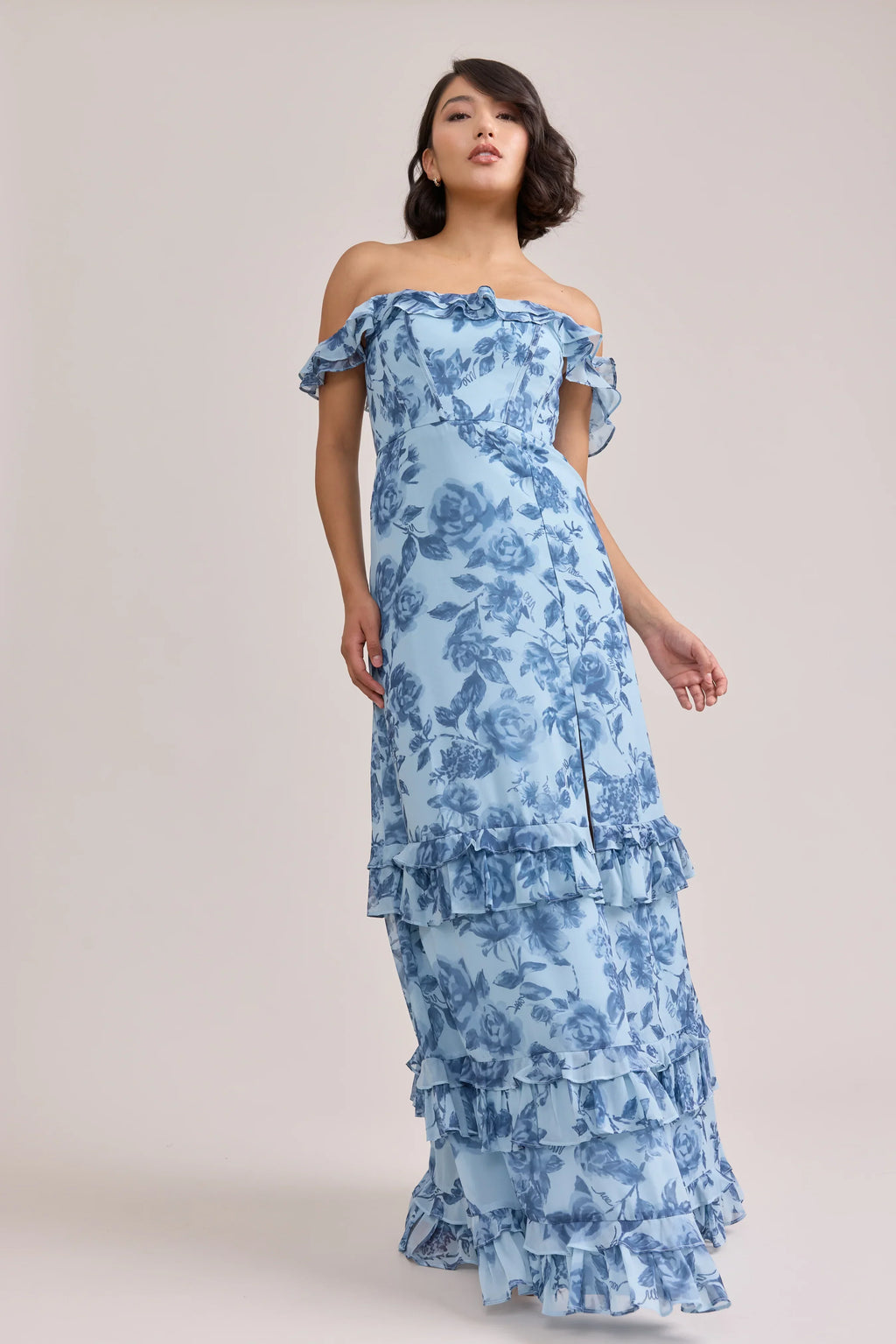 Shea Chiffon Floral Print Dress | Made To Order