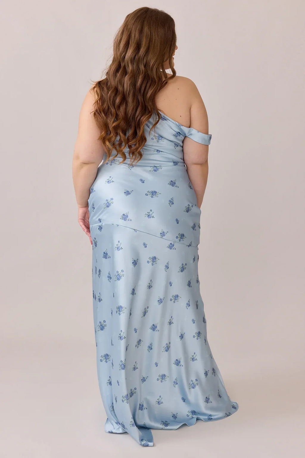 Satin Floral Print Dress | Made To Order