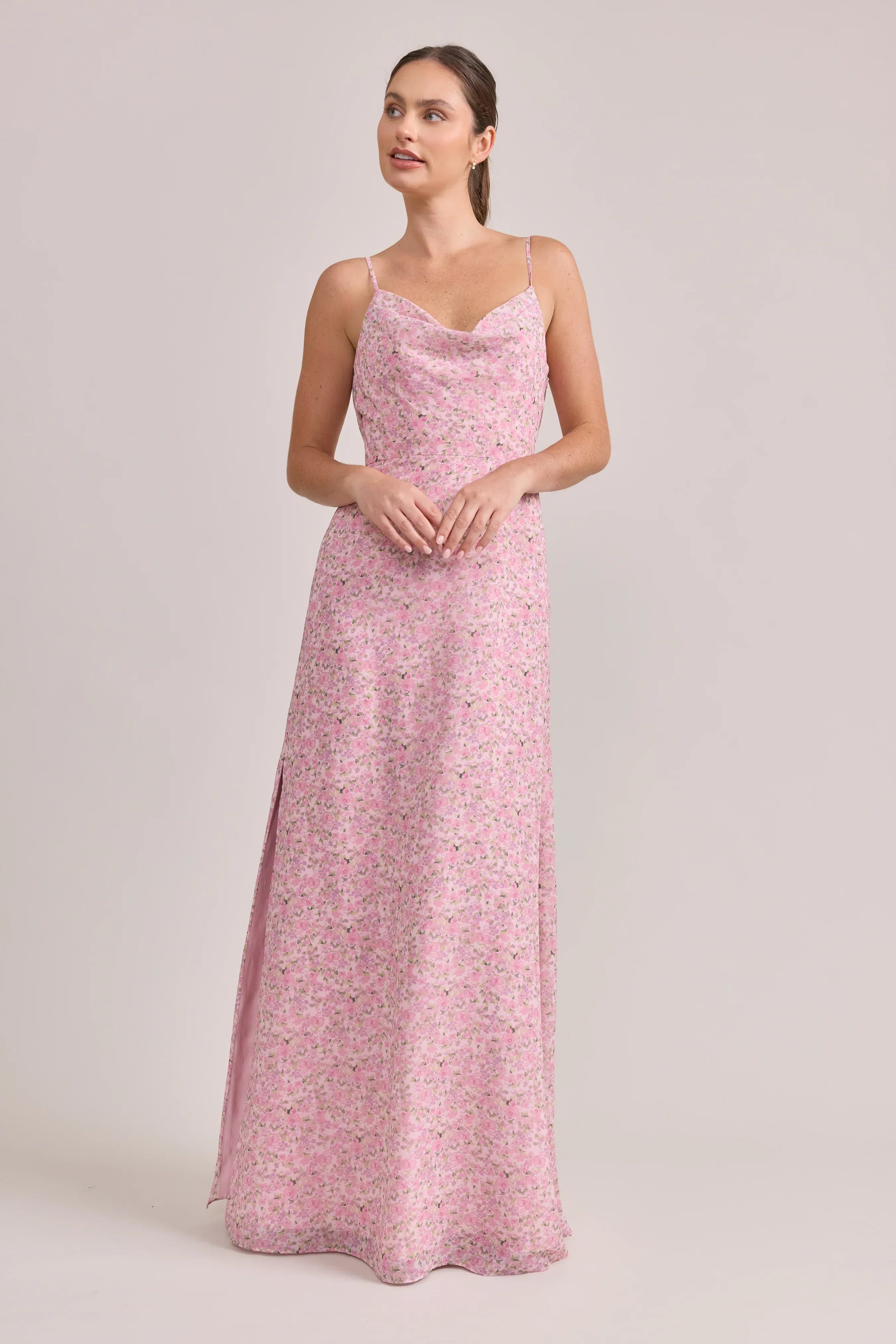 Nadia Chiffon Floral Print Dress | Made To Order
