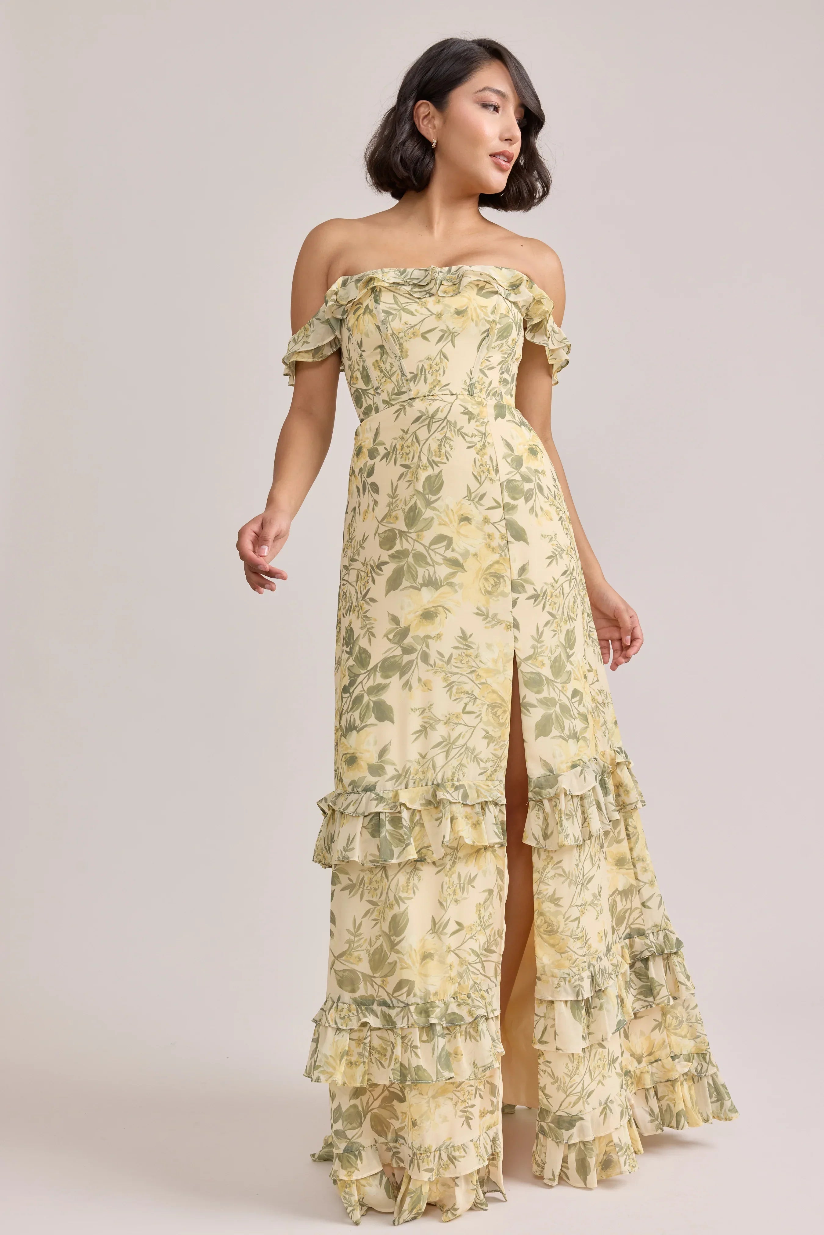 Shea Chiffon Floral Print Dress | Made To Order