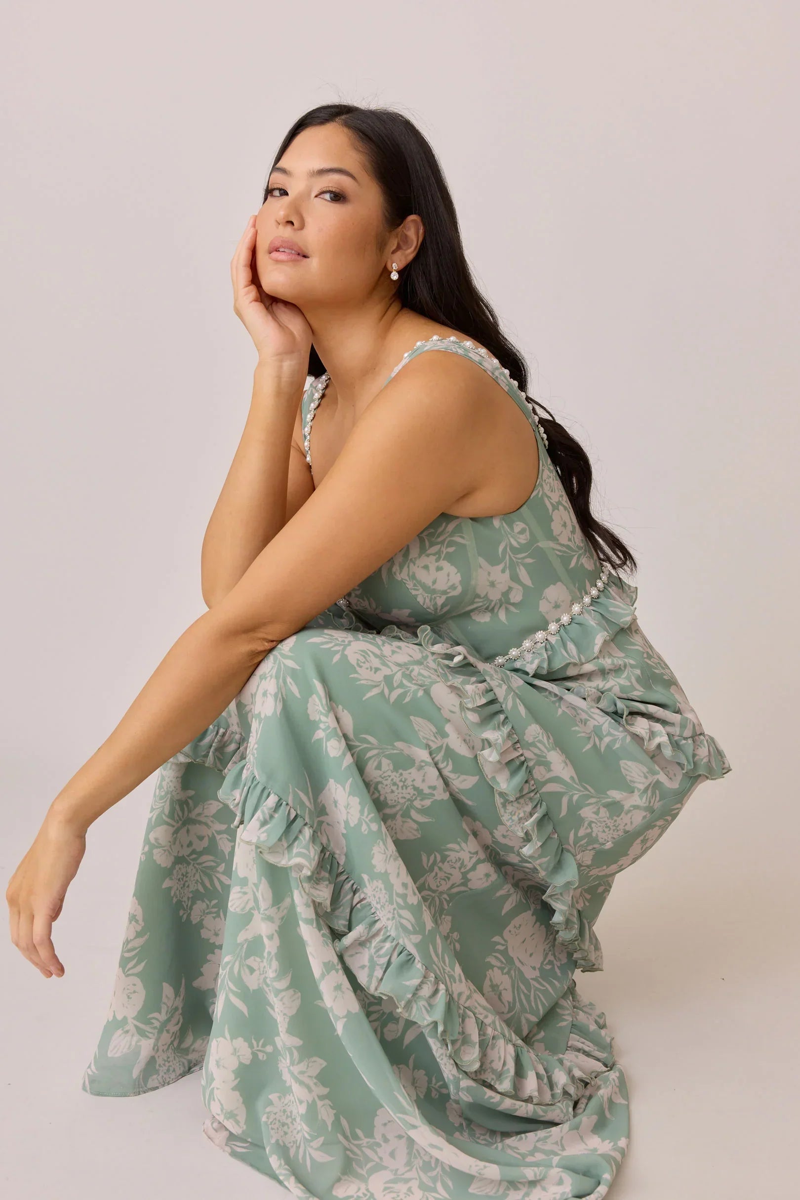 Luxe Chiffon Floral Print Dress | Made To Order