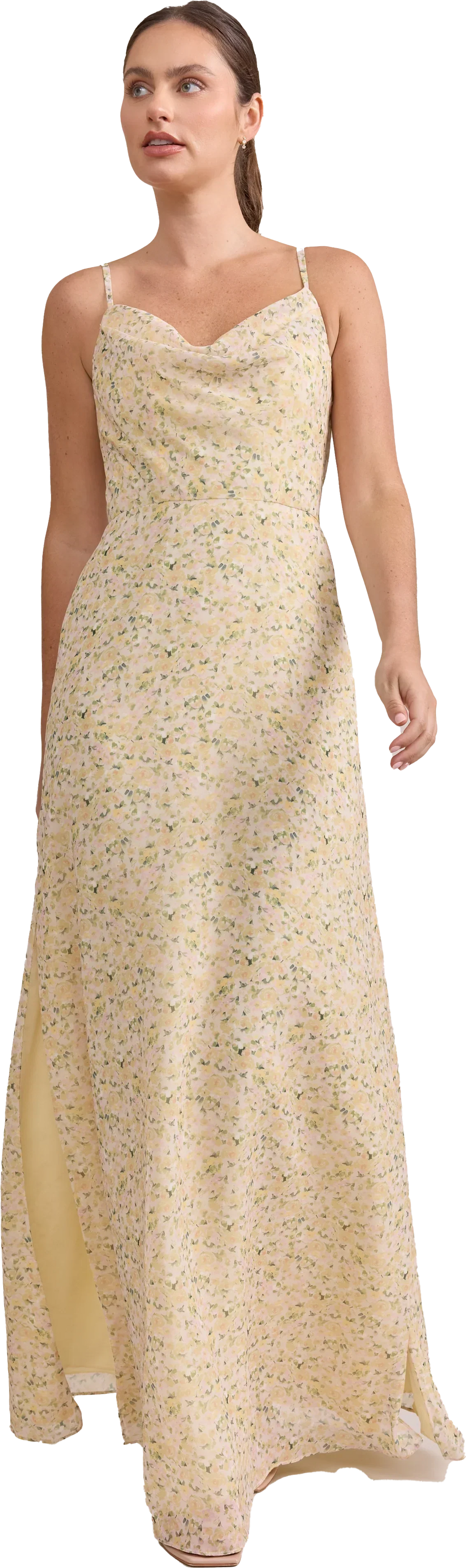 Nadia Chiffon Floral Print Dress | Made To Order