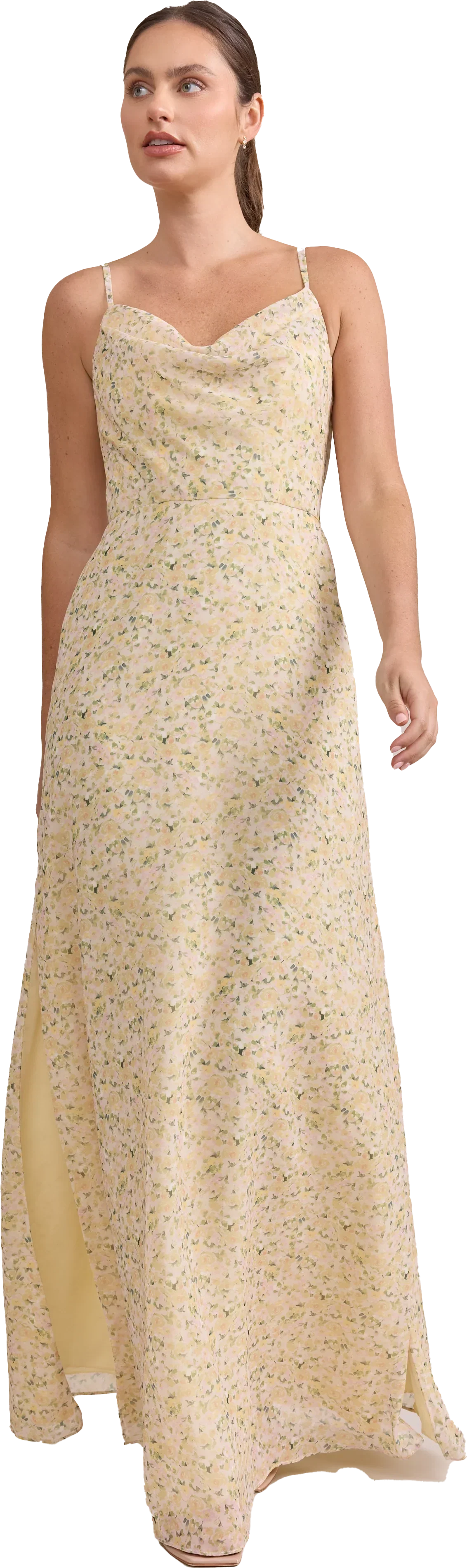 Nadia Chiffon Floral Print Dress | Made To Order