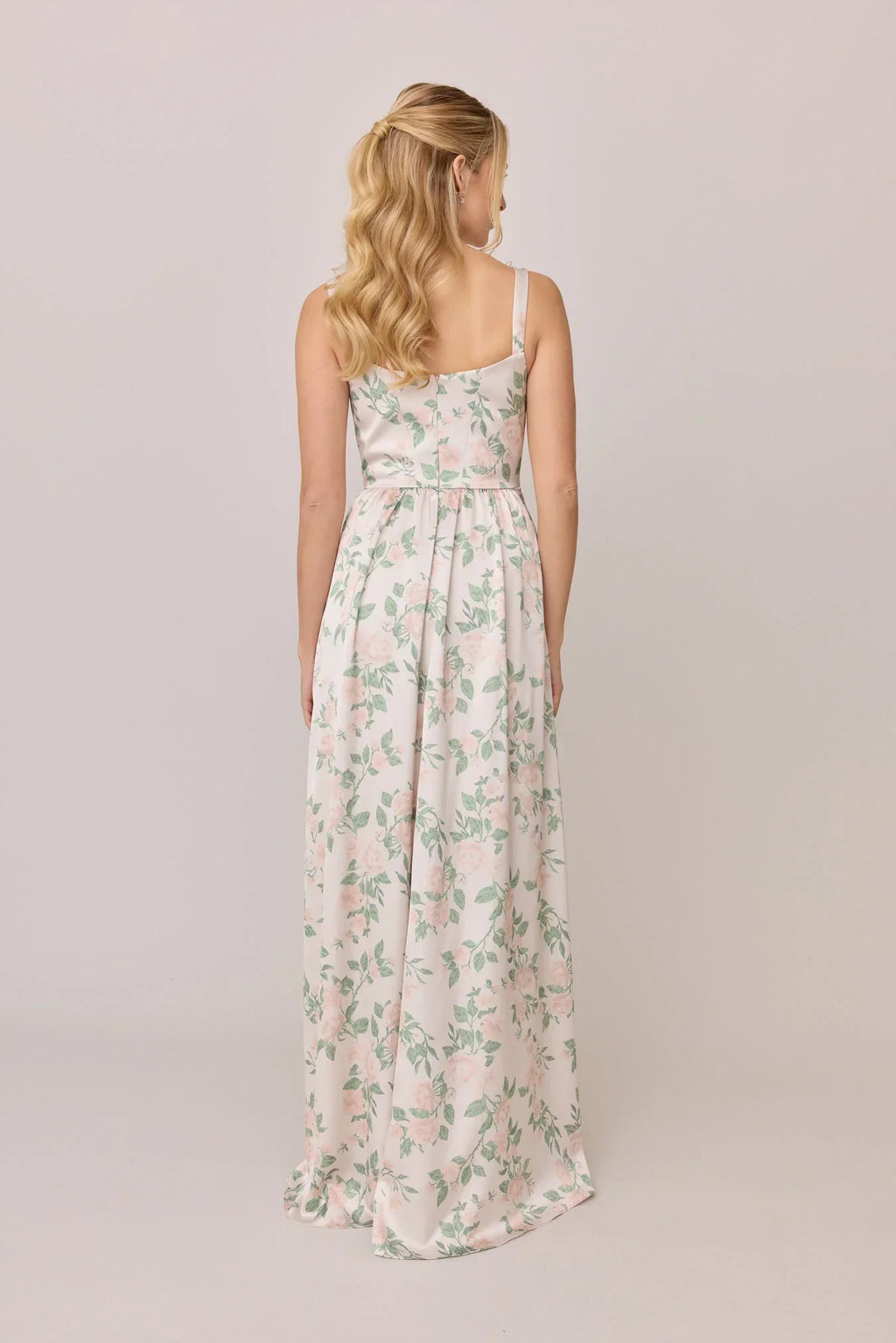 Satin Floral Print Dress | Made To Order