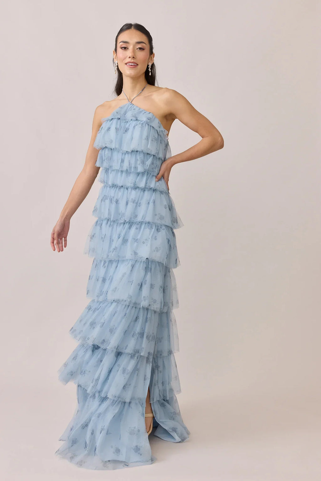 Tulle Floral Print Dress | Made To Order