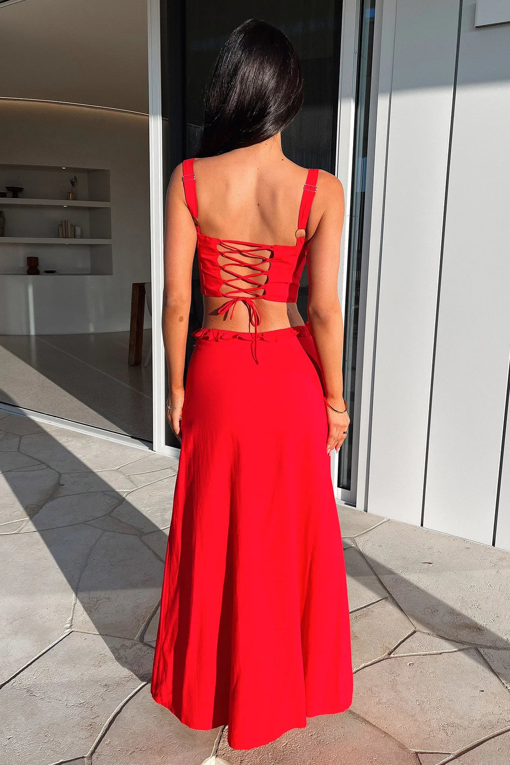 Nakia Maxi Skirt - Red
