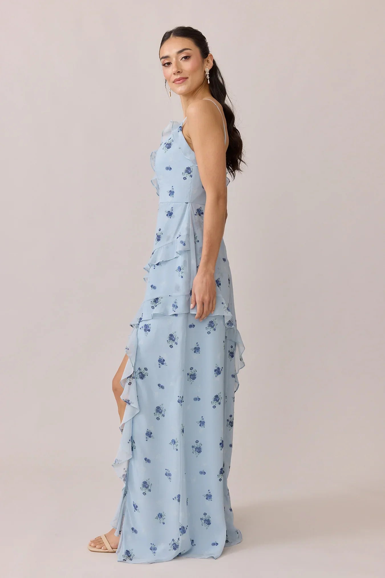 Chiffon Floral Print Dress | Made To Order