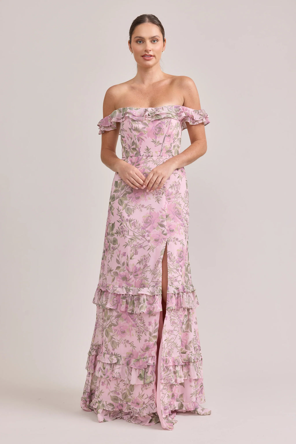 Shea Chiffon Floral Print Dress | Made To Order