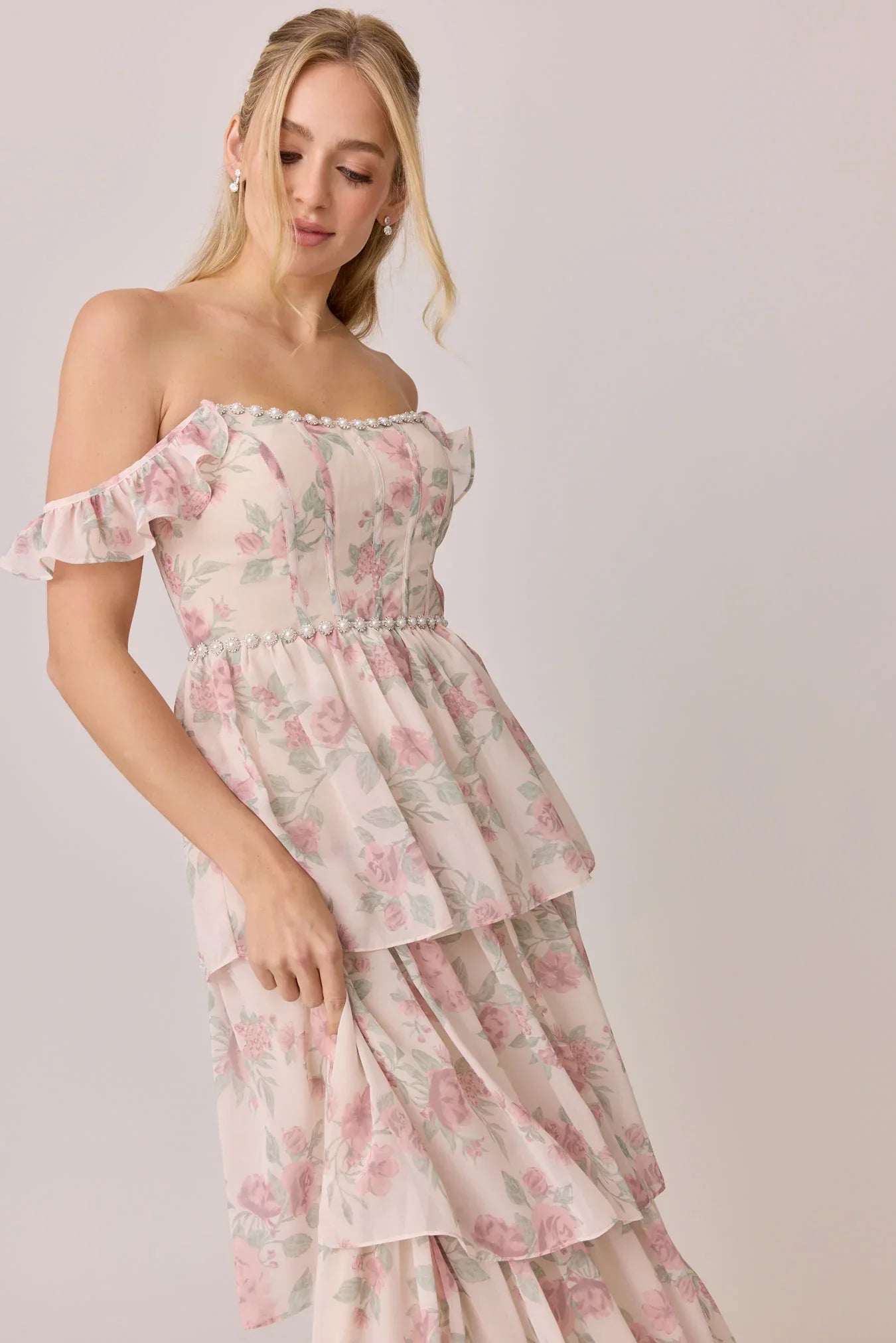 Luxe Chiffon Floral Print Dress | Made To Order