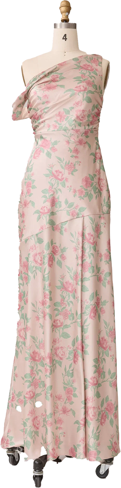 Satin Floral Print Dress | Made To Order