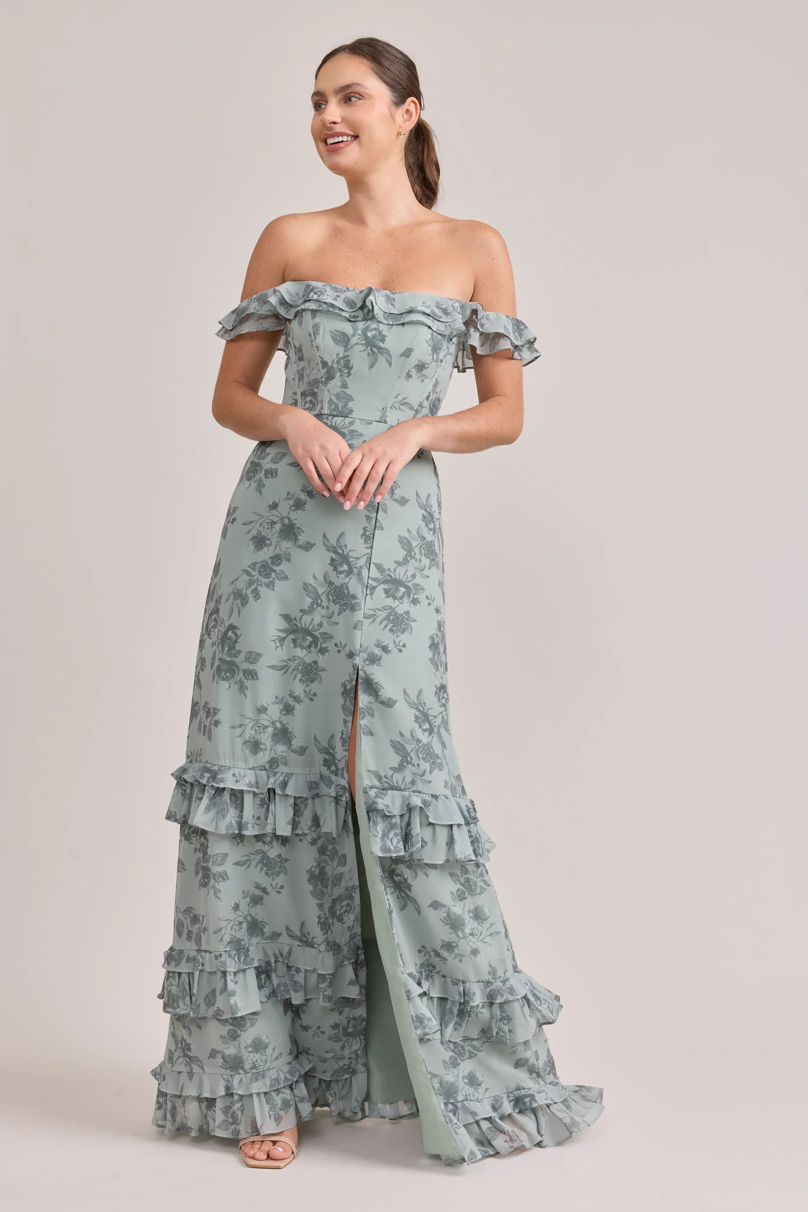 Shea Chiffon Floral Print Dress | Made To Order
