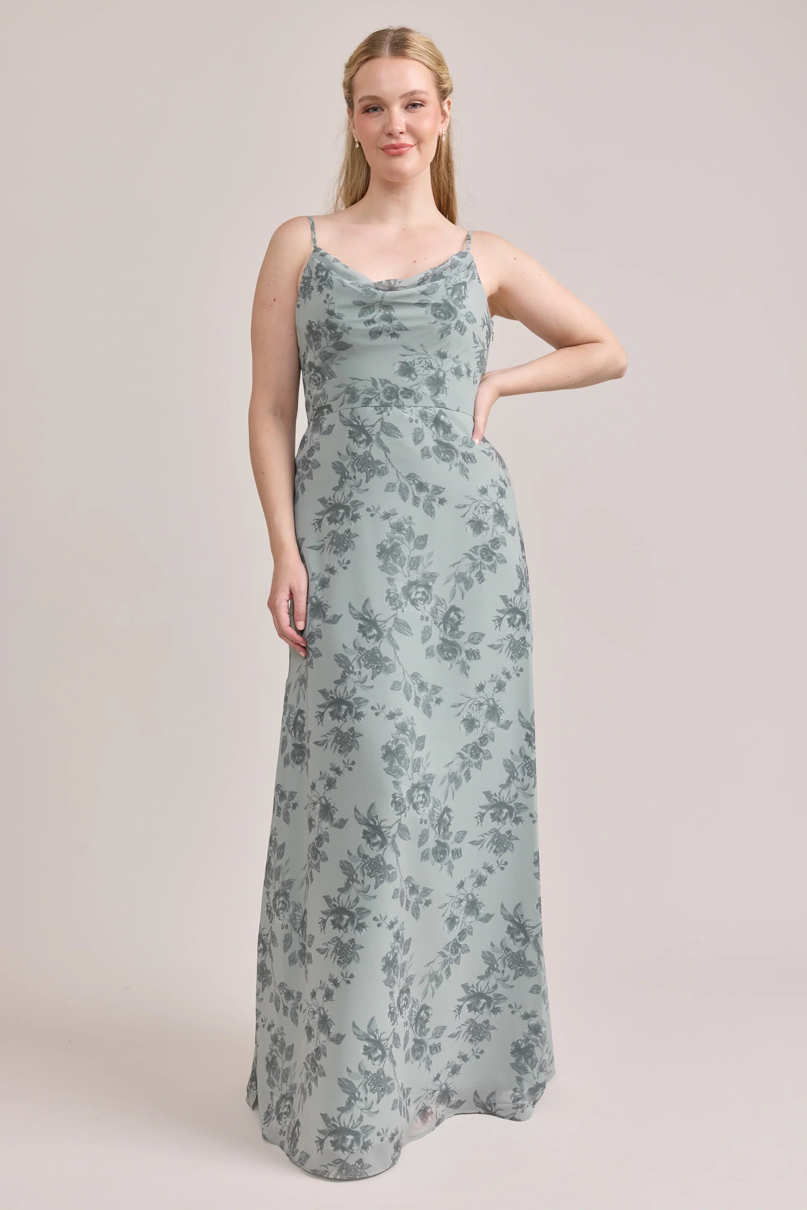 Nadia Chiffon Floral Print Dress | Made To Order