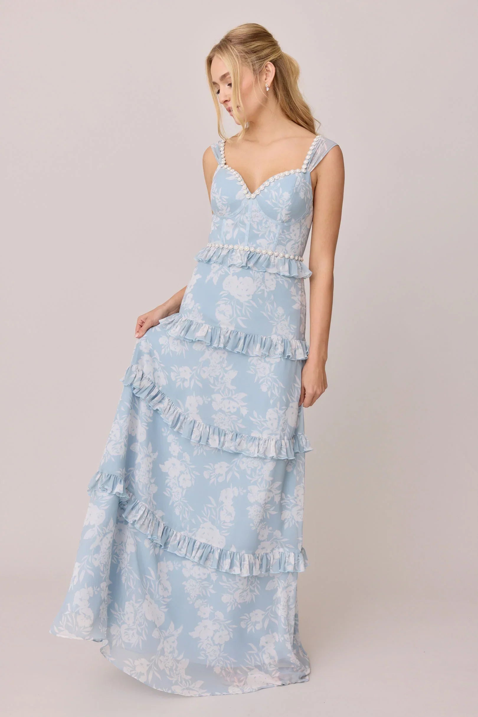 Luxe Chiffon Floral Print Dress | Made To Order
