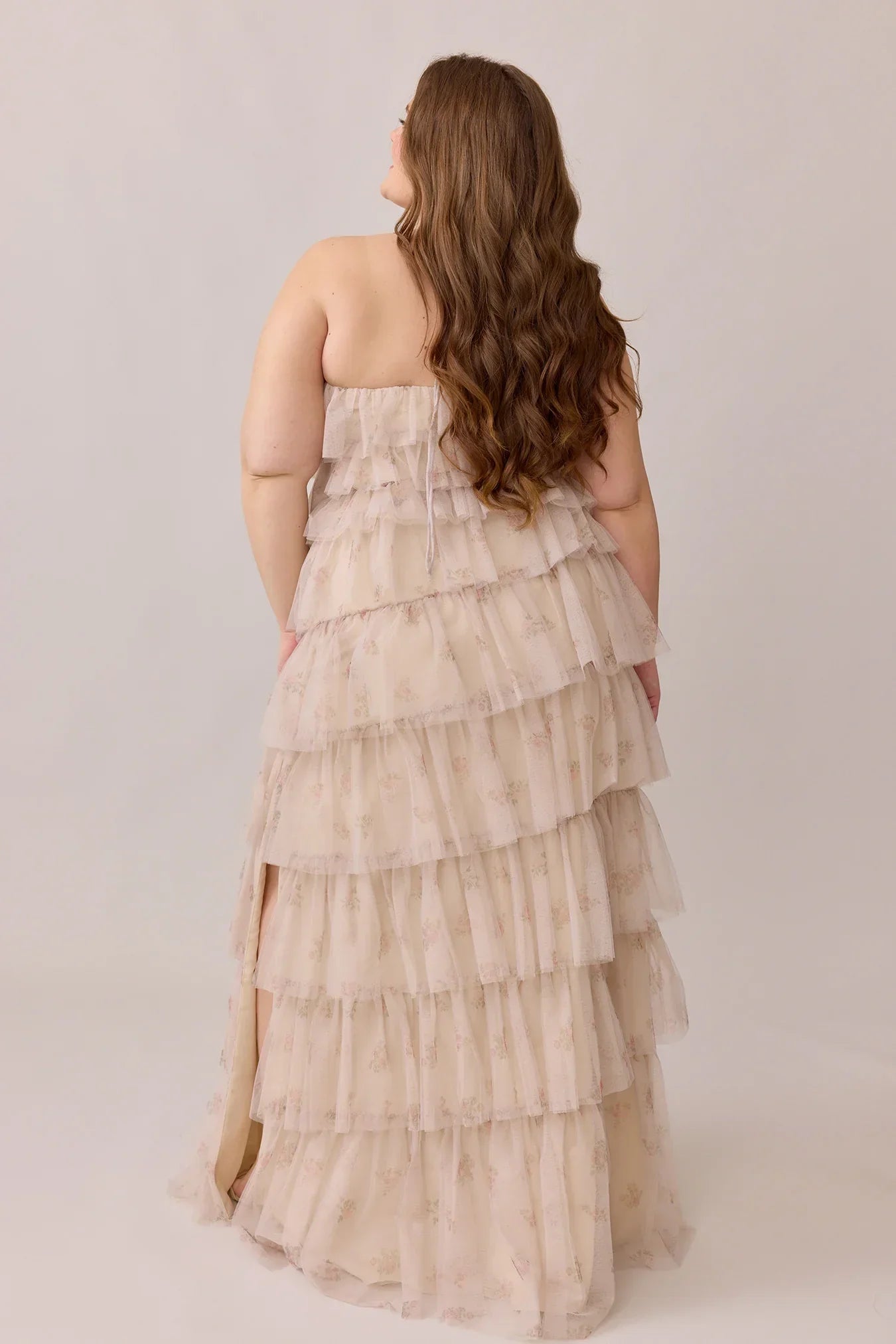 Tulle Floral Print Dress | Made To Order