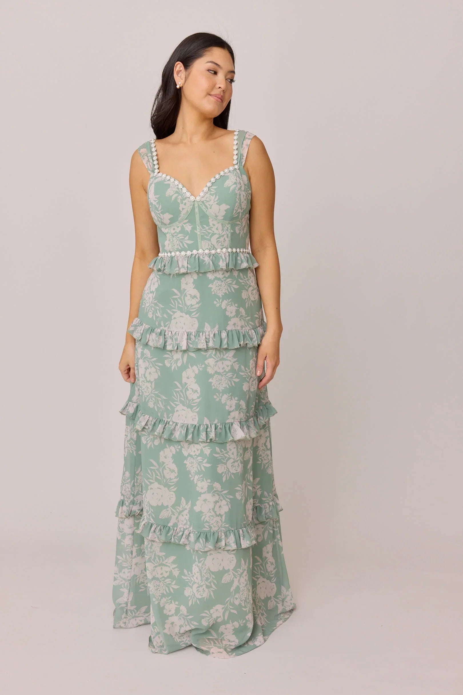 Luxe Chiffon Floral Print Dress | Made To Order