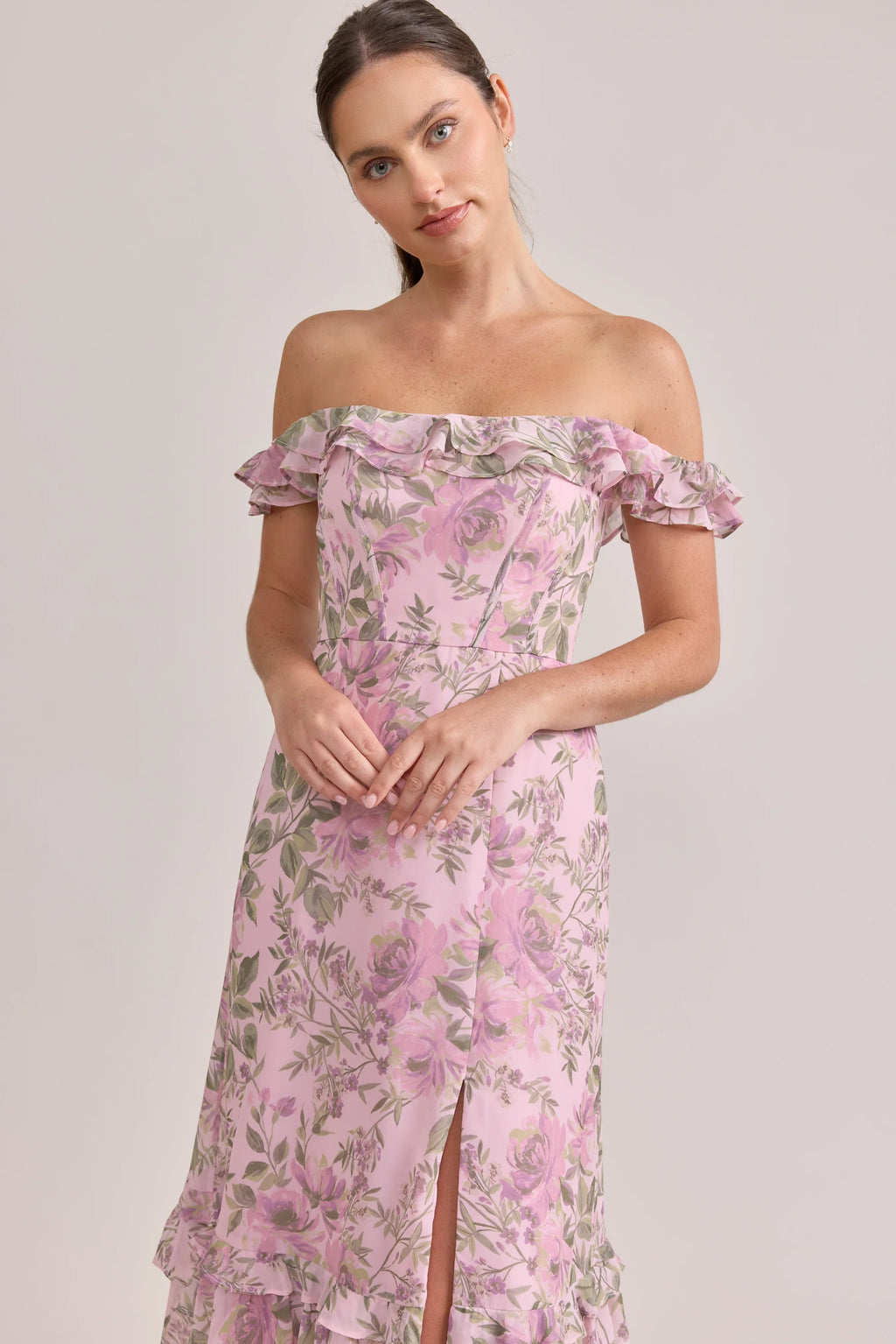 Shea Chiffon Floral Print Dress | Made To Order