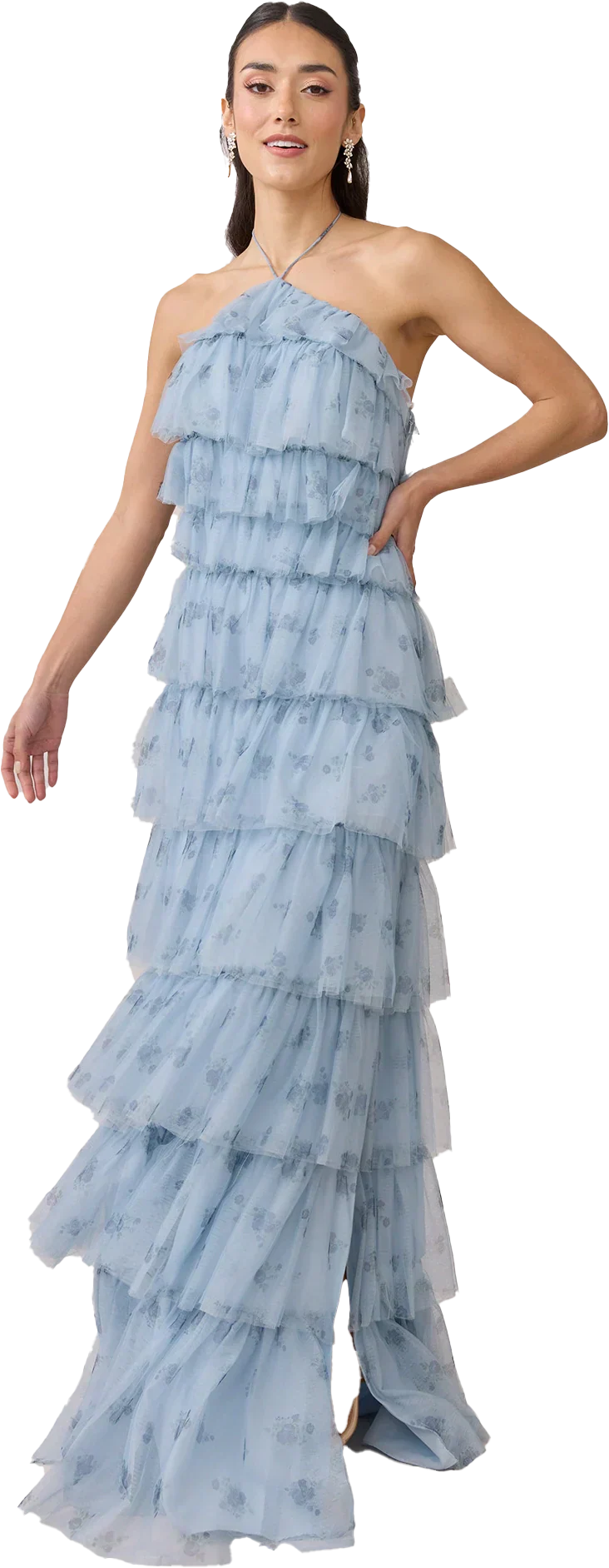 Tulle Floral Print Dress | Made To Order