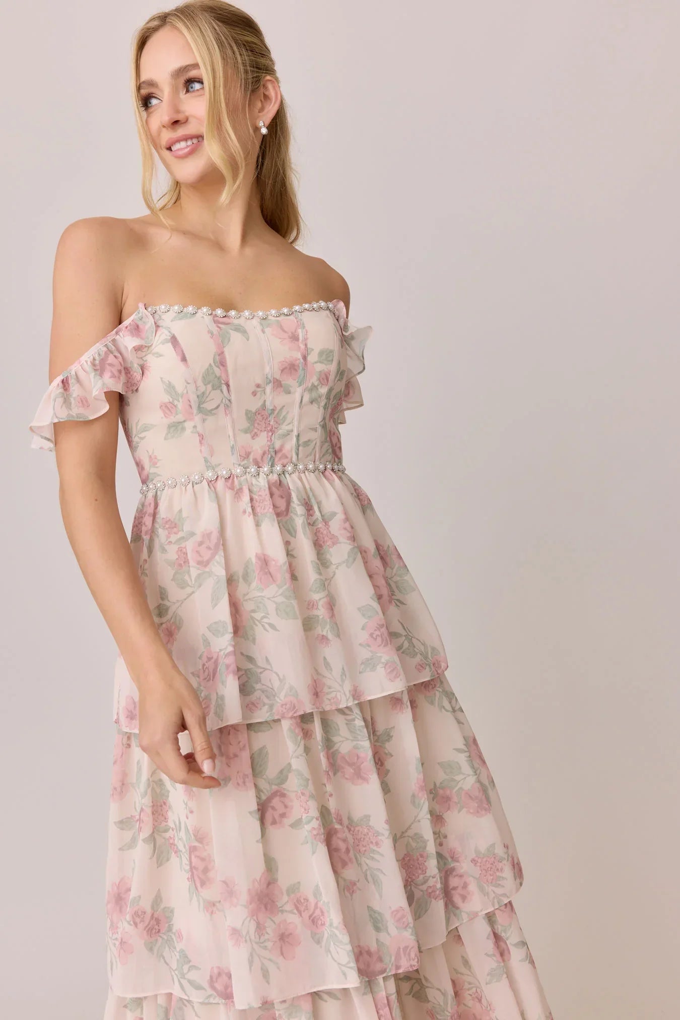 Luxe Chiffon Floral Print Dress | Made To Order