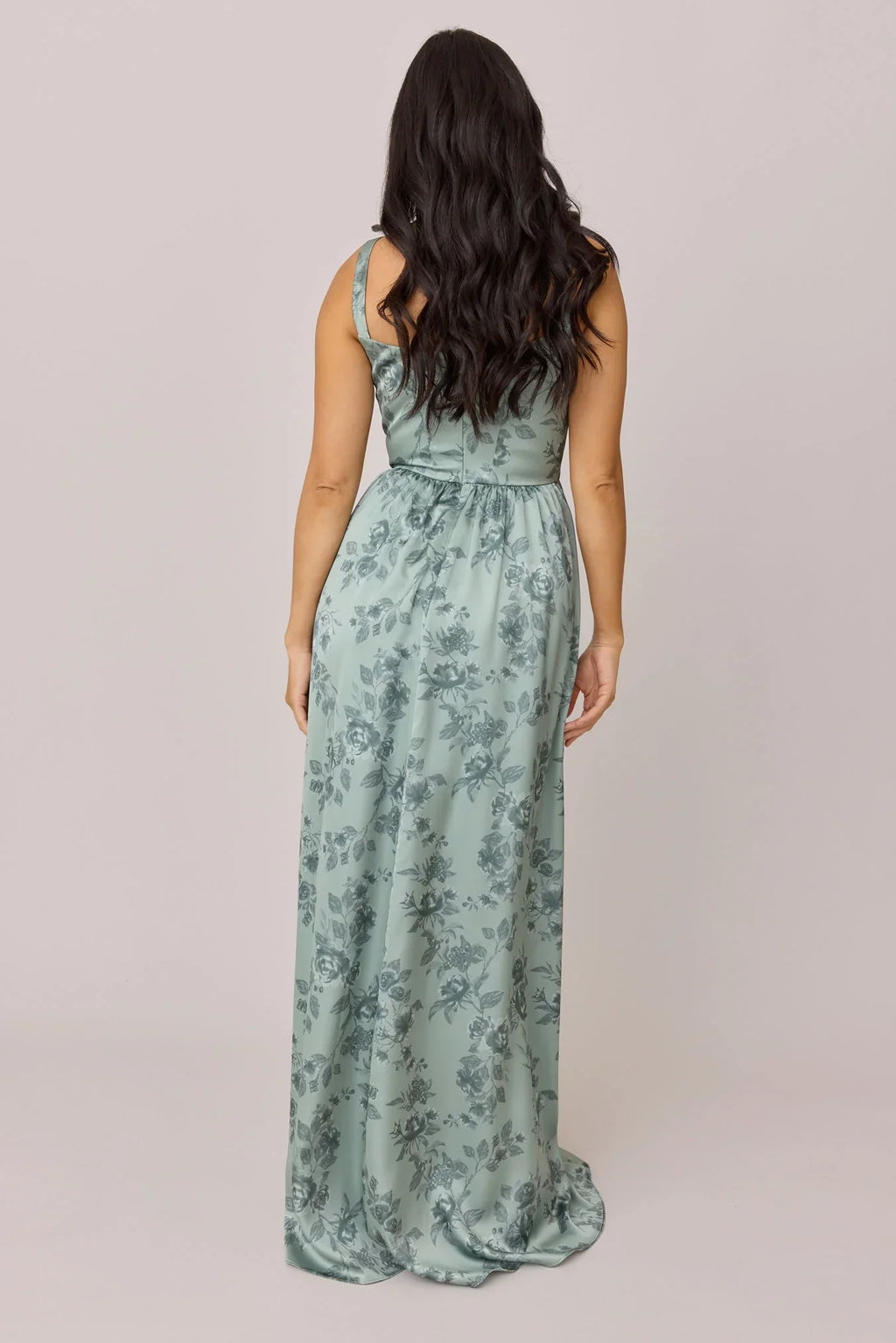 Satin Floral Print Dress | Made To Order