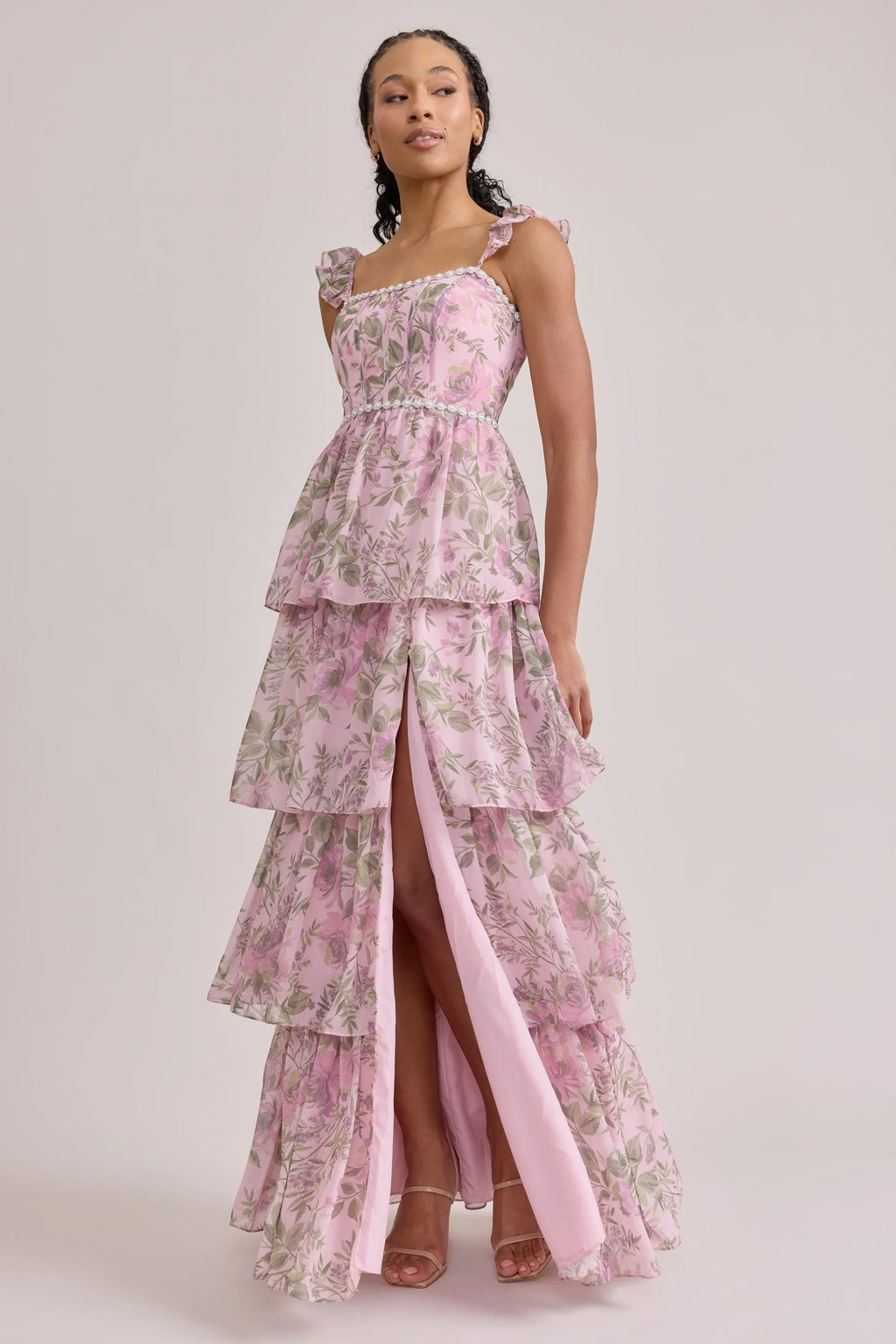 Luxe Chiffon Floral Print Dress | Made To Order