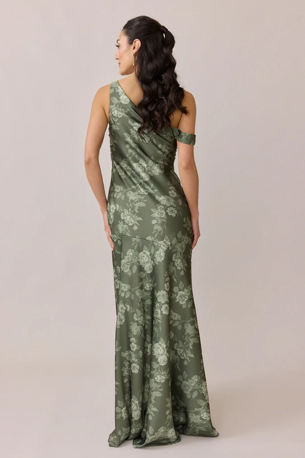 Satin Floral Print Dress | Made To Order
