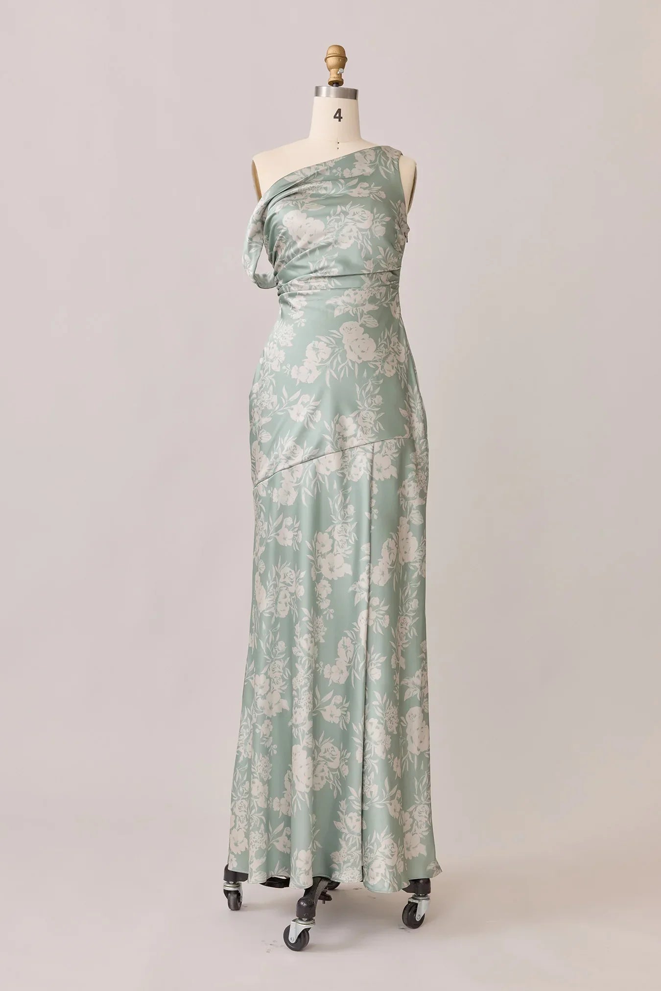 Satin Floral Print Dress | Made To Order