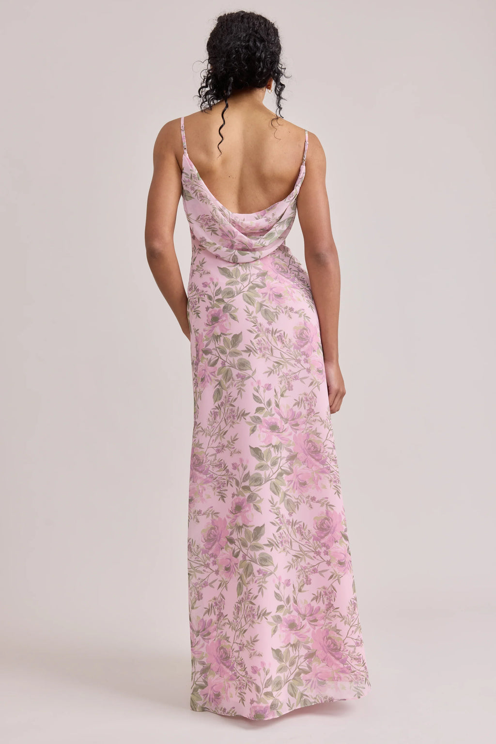 Nadia Chiffon Floral Print Dress | Made To Order