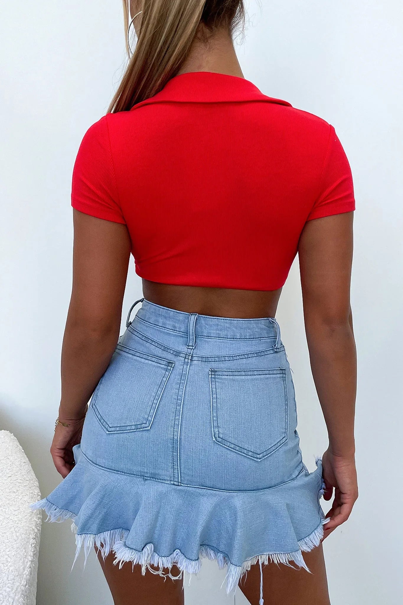 Brittany Denim Skirt - Blue