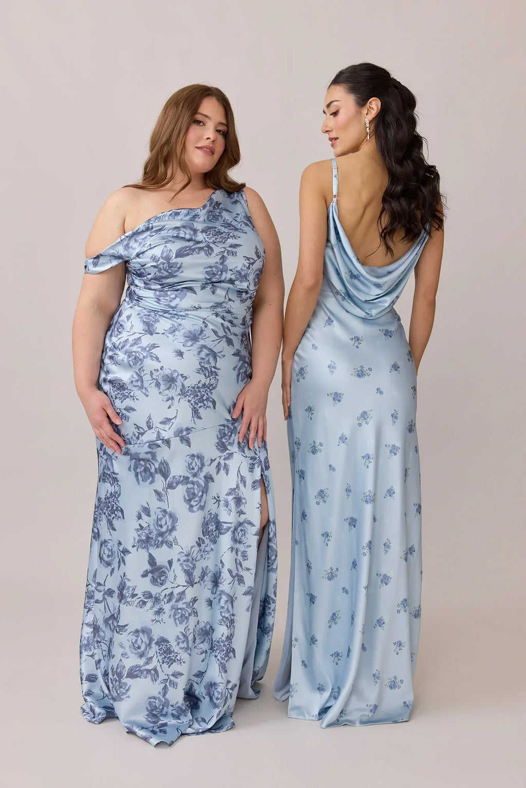 Satin Floral Print Dress | Made To Order
