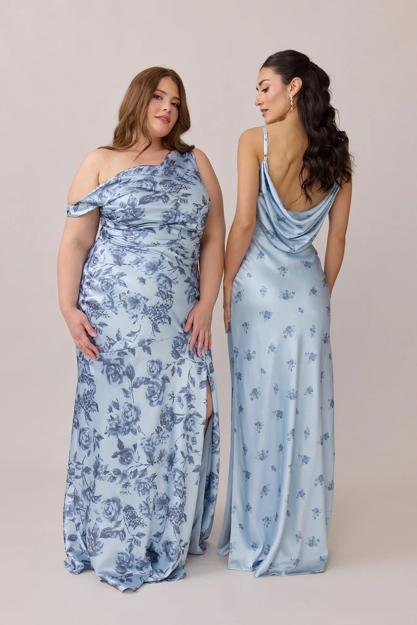 Satin Floral Print Dress | Made To Order