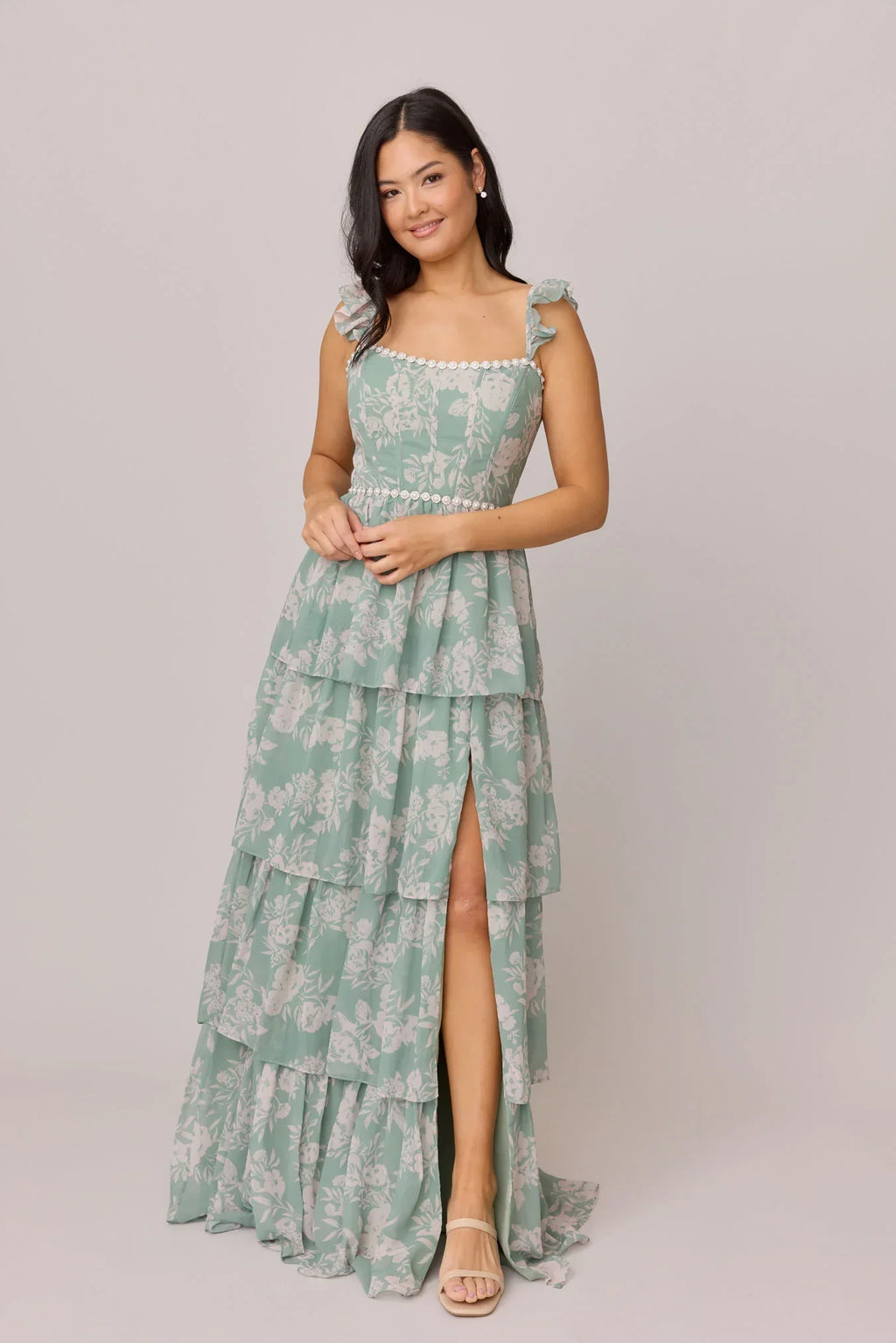Luxe Chiffon Floral Print Dress | Made To Order