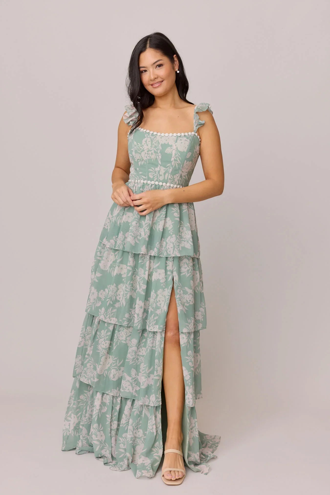Luxe Chiffon Floral Print Dress | Made To Order