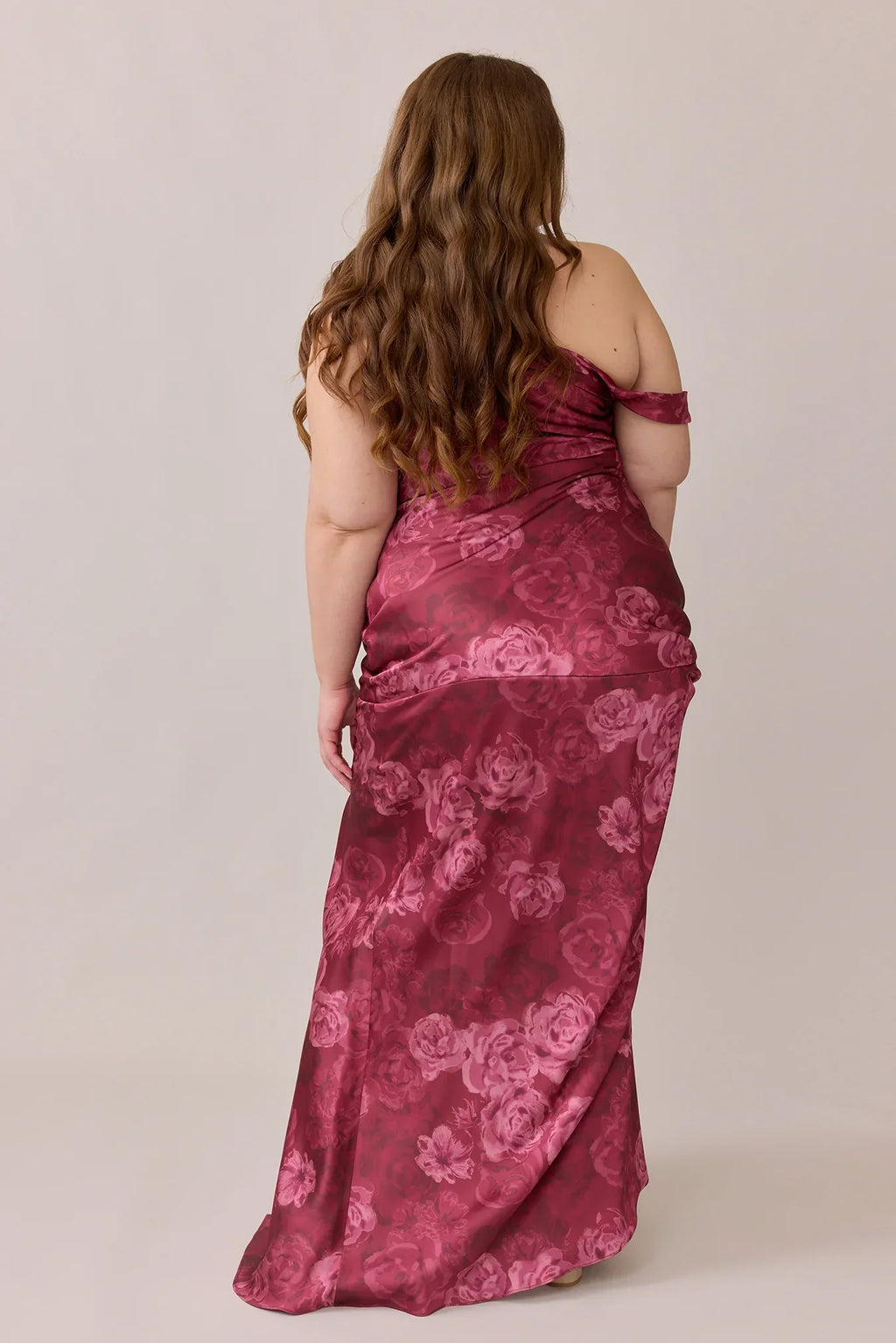 Satin Floral Print Dress | Made To Order